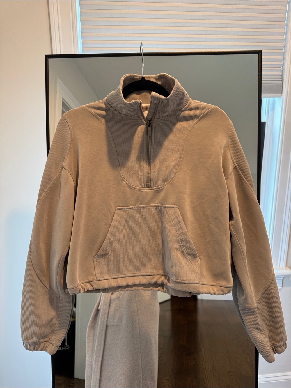 Women's Half-Zip Pullover Sweater in Taupe